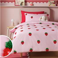 Argos Home Kids Tufted Strawberry Pink Bedding Set - Double
