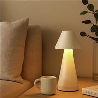 Searchlight Metal Rechargeable Cone LED Table Lamp - Cream