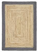 Origins Jute Border Woven Cut Pile Rug - 120x170cm - Natural