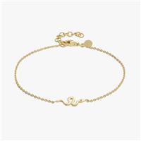 Revere 9ct Gold Plated Sterling Silver Snake Bracelet