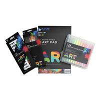 ArtSpace Watercolour Brushes, Paints, Pens and Art Pad Set