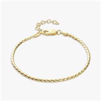 Revere 9ct Gold Plated Sterling Silver Round Curb Bracelet