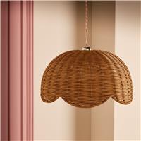 Habitat Natural Rattan Scallop Easy Fit Lampshade - 35cm