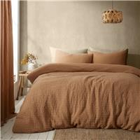 Pineapple Elephant Muscat Waffle Caramel Bedding Set- Single