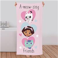 Gabby's Dollhouse Friends Beach Towel - Pink