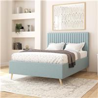 Aspire Grant Double Ottoman Bed Frame - Vintage Blue