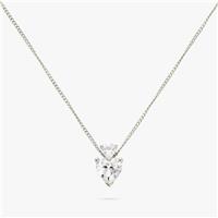 Revere Sterling Silver Heart Cubic Zirconia Pendant Necklace