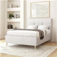 Aspire Caine Kingsize Bed Frame - Light Silver