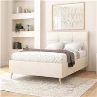 Aspire Caine Superking Bed Frame - Cream