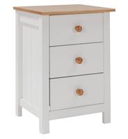 Argos Home Scandinavia 3 Drawer Bedside Table - Two Tone