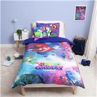 The Super Mario Bros Movie 2 Kids Blue Bedding Set - Single