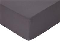 Habitat Brushed Cotton Plain Charcoal Fitted Sheet-Double