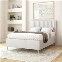 Aspire Grant Double Bed Frame - Light Silver