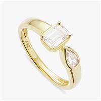Revere Gold Plated Sterling Silver Fashion Ring - Small