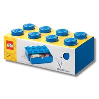 LEGO Desk Drawer 8 Knobs - Blue