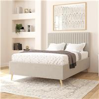 Aspire Grant Small Double Ottoman Bed Frame - Platinum