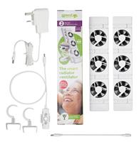 SpeedComfort Cast Iron Radiator Fan Duo Set - White