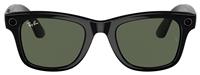 Ray-Ban Meta Wayfarer Glasses - Shiny Black, G15 Green