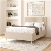 Aspire Grant Small Double Ottoman Bed Frame - Cream