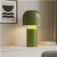 Searchlight Mushroom Port Rechargeable LED Table Lamp-Olive