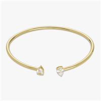 Revere 9ct Gold Plated Sterling Silver Torque Bangle