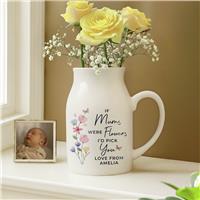 Personalised Message Small White Ceramic Jug Vase
