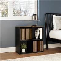 GFW Kube 4 Cube Storage Unit - Black & Walnut