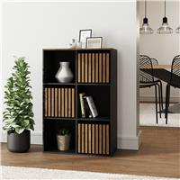 GFW Kube 6 Cube Storage Unit - Black & Walnut