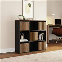 GFW Kube 9 Cube Storage Unit - Black & Walnut