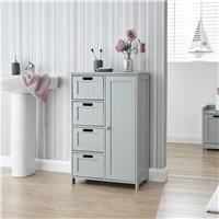 GFW Colonial 1 Door 4 Drawer Multi Unit - Grey
