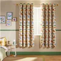 Habitat Kids Safari Print Blackout Eyelet Curtains - Cream - 168x137cm