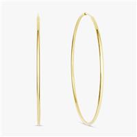 Revere 9ct Gold Plated Silver Sleeper Hoop Earrings