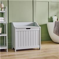 Argos Home 100L Monks Bench Style Linen Bin - Grey