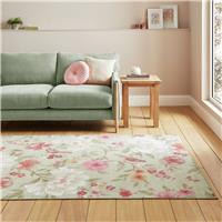 Catherine Lansfield Pippa Floral Green Rug - 122x170cm