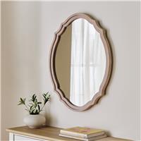 Argos Home Decorative Wooden Oval Wall Mirror - 76x61cm