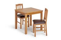 Argos Home Ashwell Oak Veneer Dining Table & 2 Chairs