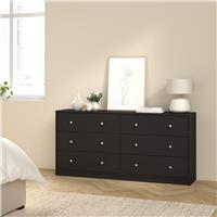Furniture To Go May 6 Drawers Chest - Black