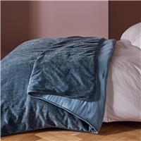 Habitat Chenille Bedspread - Storm Blue - 200x220cm