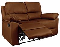 Argos Home Toby Faux Leather 2 Seater Recliner Sofa - Tan