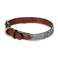 Petface Herringbone Leather Dog Collar - Medium