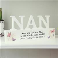 Personalised Message Butterfly Wooden NAN Ornaments
