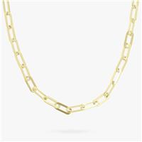 Revere 9ct Gold Plated Sterling Silver Paperclip Necklace