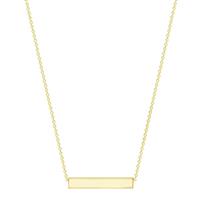 Revere 18ct Gold Plated Personalised Bar Pendant