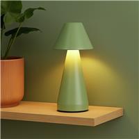Searchlight Metal Rechargeable Cone LED Table Lamp - Sage