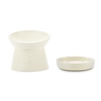 Scruffs Ceramic Cat Feeder Bowl and Saucer Set - Medium