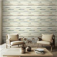 Hoopla Walls Leafy Patchwork Plum and Olive Wallpaper
