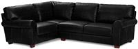 Argos Home Salisbury Leather Left Hand Corner Sofa - Black