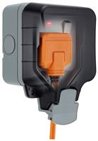 BG Electrical 1 Gang Single Switched Outdoor Power Socket