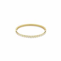Rosefield Stainless Steel Gold Plated Bubble Crystal Bangle