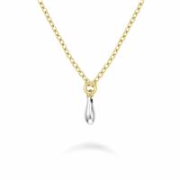 Rosefield 14ct Gold Plating Duotone Drop Pendant Necklace